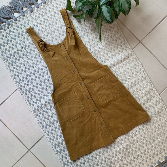 Urban Outfitters Dresses & Skirts - 🌾 Lost + Wander Camel Corduroy Overall Mini Dress